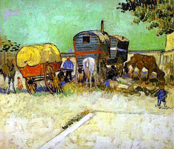 Van Gogh's Gypsy Caravan painting